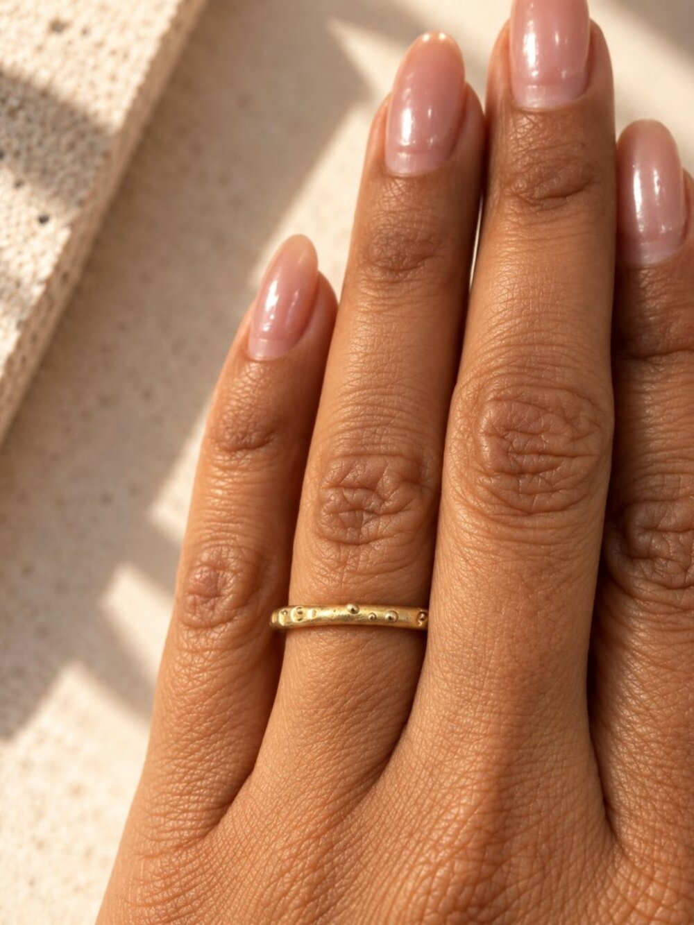 ONE OF ONE! 14K solid gold Matte finish. Rustic band one of  one  - size 5.5